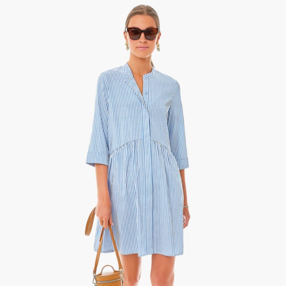 Tuckernuck Blue Stripe Royal Shirt Dress